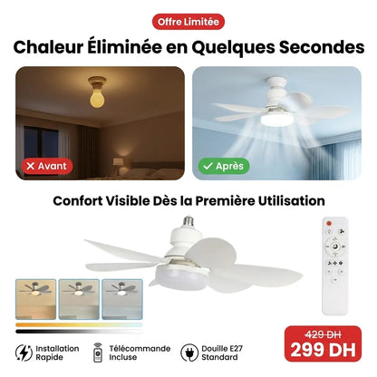Ventilateur Plafonnier LED avec Télécommande