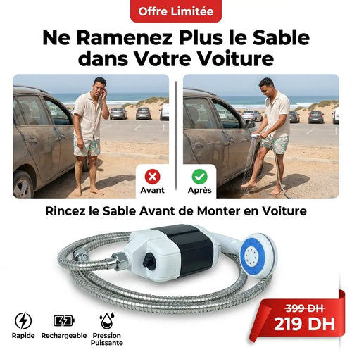 Douche Portable Rechargeable, Compacte et Puissante