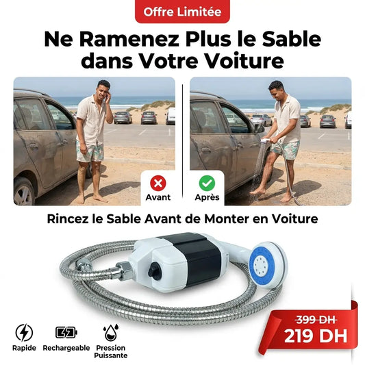 Douche Portable Rechargeable, Compacte et Puissante
