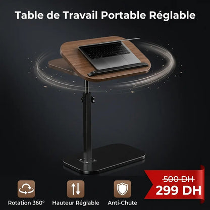 Table de Travail Portable Réglable, Confort et Posture Parfaite
