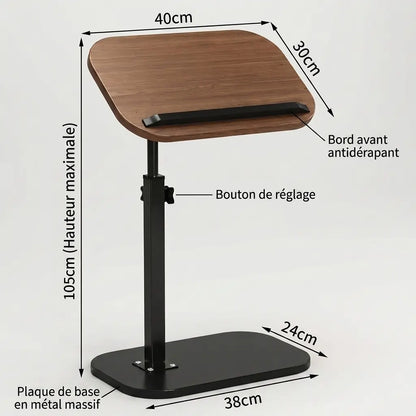 Table de Travail Portable Réglable, Confort et Posture Parfaite