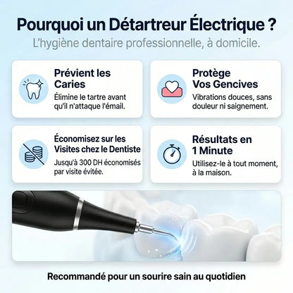 Détartreur Dentaire Électrique Pro - Pack Anti-Tartre
