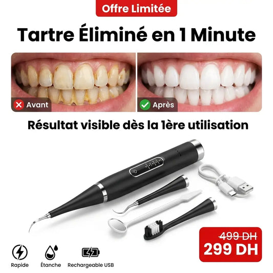 Détartreur Dentaire Électrique Pro - Pack Anti-Tartre